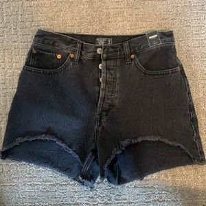 NWT high rise Abercrombie and Fitch denim shorts